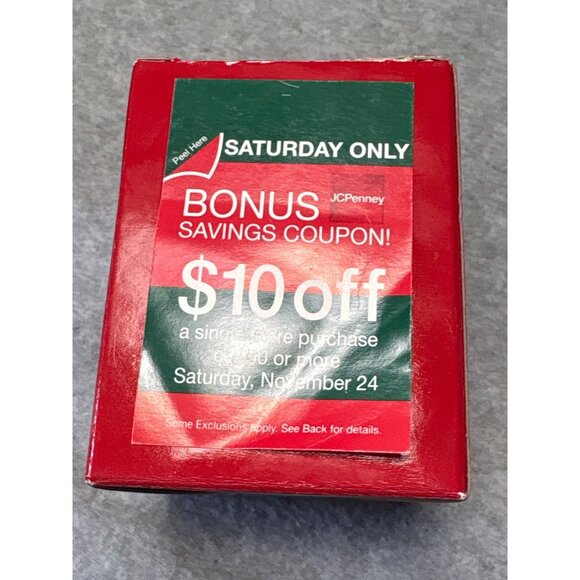 Disney 2007 Mickey Mouse Christmas Snow Globe Red Base with Box  JCPenney - Picture 6 of 7